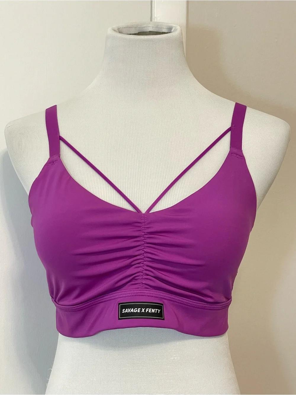 Savage X Fenty Curve Alert Medium-Impact Purple Women’s Sports Bra Size L